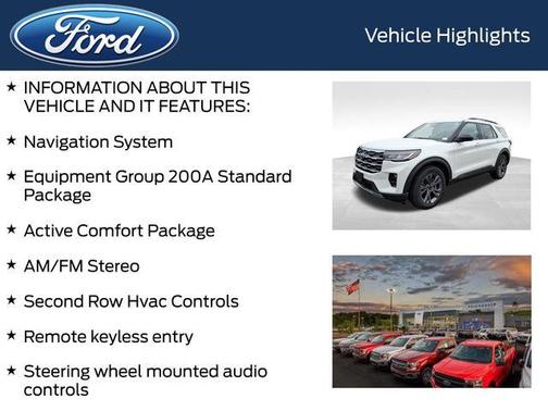 White Metallic 2026 Ford Explorer Active