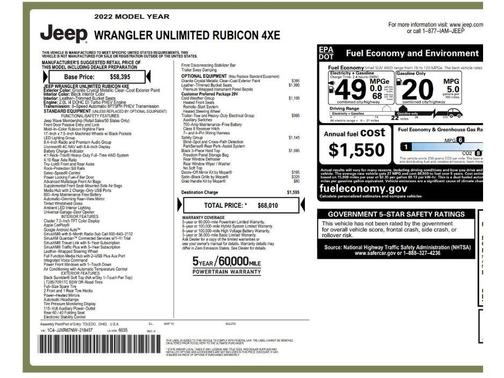 2022 Jeep Wrangler Unlimited 4xe Rubicon