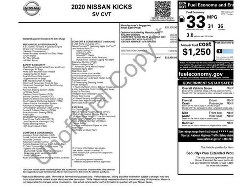 2020 Nissan Kicks SV