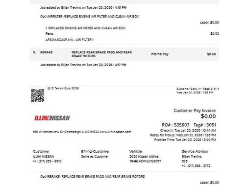 2020 Nissan Altima 2.5 SR