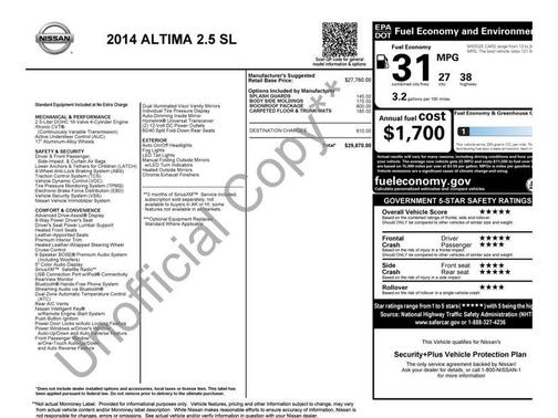 Storm Blue 2014 Nissan Altima 2.5 SL