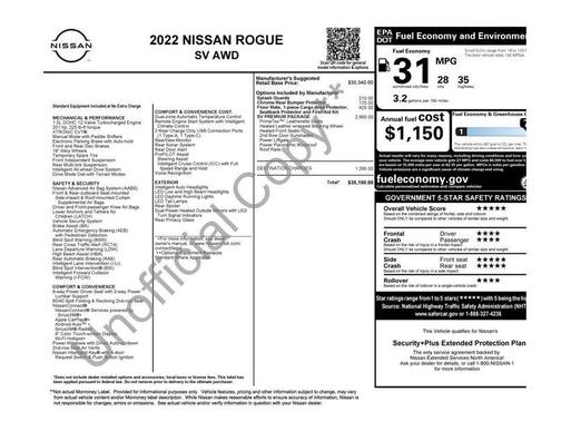 Black 2022 Nissan Rogue SV