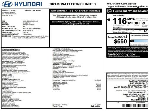 Gray Pearl 2024 Hyundai KONA EV Limited