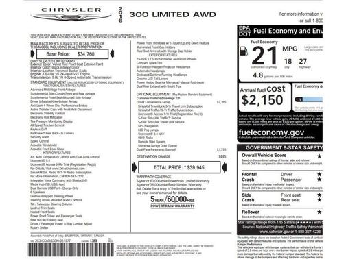 2016 Chrysler 300 Limited