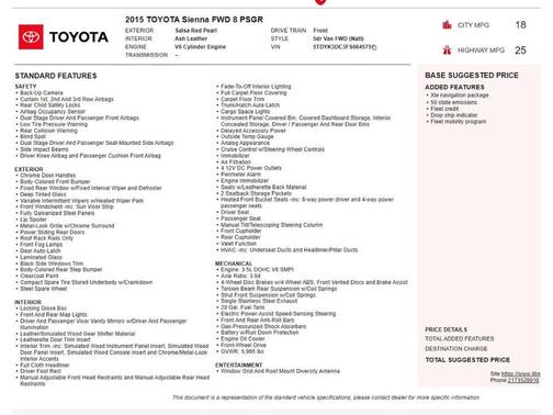 2015 Toyota Sienna XLE