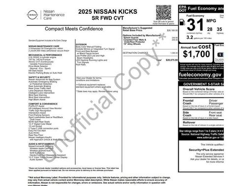 2025 Nissan Kicks SR