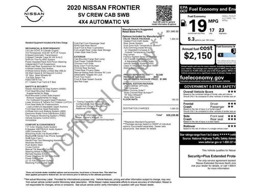 2020 Nissan Frontier SV