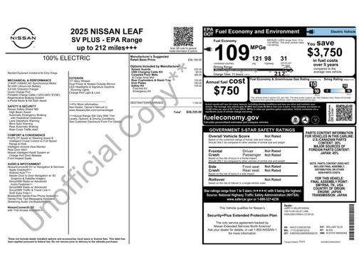 2025 Nissan Leaf SV PLUS