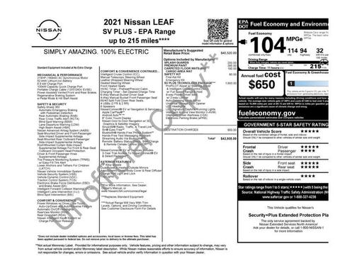2021 Nissan Leaf SV PLUS