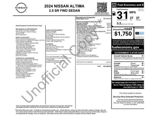 2024 Nissan Altima 2.5 SR