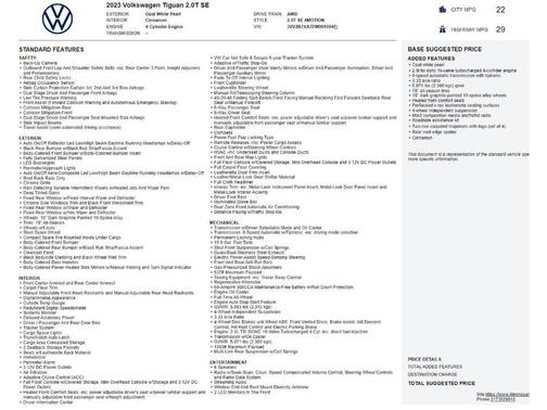 2023 Volkswagen Tiguan 2.0T SE