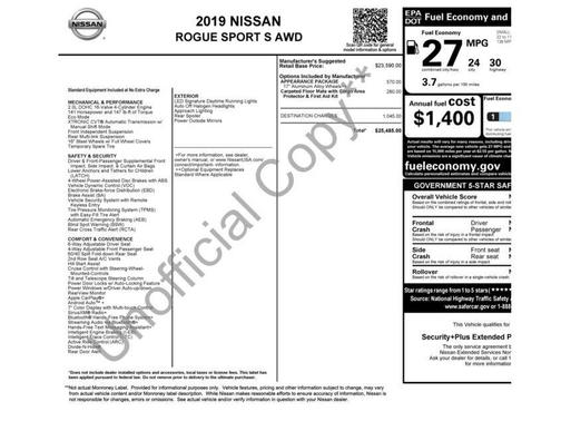 2019 Nissan Rogue Sport S