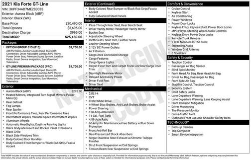 2021 Kia Forte GT-Line