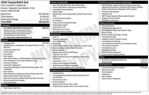 2020 Toyota RAV4 XLE