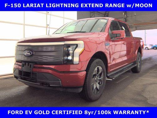 Rapid Red Metallic Tinted Clearcoat 2025 Ford F-150 Lightning LARIAT Truck