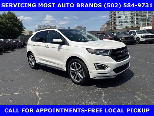 White Platinum Metallic Tri-Coat 2015 Ford Edge Sport