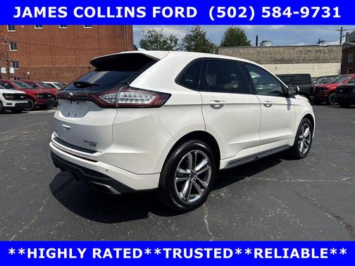 White Platinum Metallic Tri-Coat 2015 Ford Edge Sport