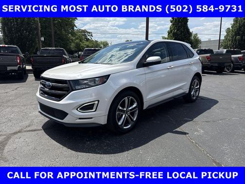 White Platinum Metallic Tri-Coat 2015 Ford Edge Sport