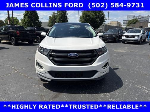 White Platinum Metallic Tri-Coat 2015 Ford Edge Sport