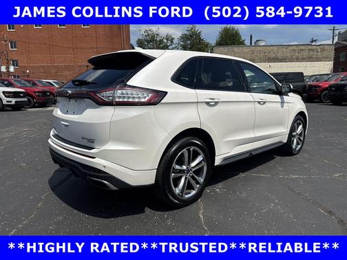White Platinum Metallic Tri-Coat 2015 Ford Edge Sport