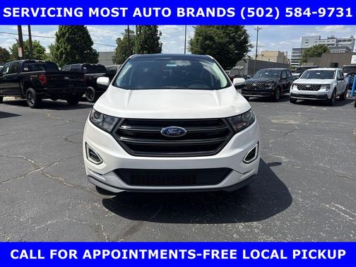 White Platinum Metallic Tri-Coat 2015 Ford Edge Sport