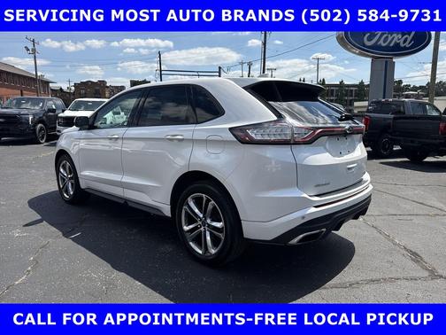 White Platinum Metallic Tri-Coat 2015 Ford Edge Sport