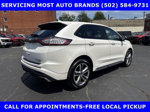 White Platinum Metallic Tri-Coat 2015 Ford Edge Sport