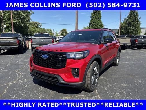 Rapid Red Metallic Tinted Clearcoat 2026 Ford Explorer ST-Line