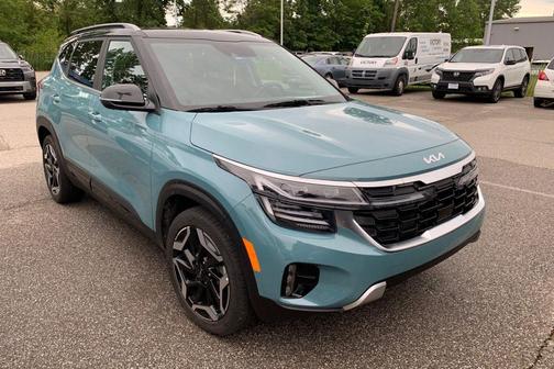 Pluton Blue/Black Roof 2024 Kia Seltos SX Turbo