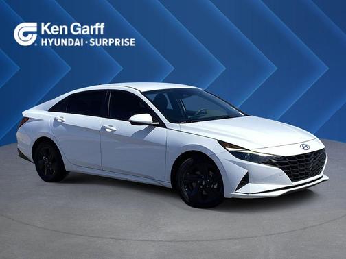 Ceramic White 2022 Hyundai ELANTRA HEV Blue