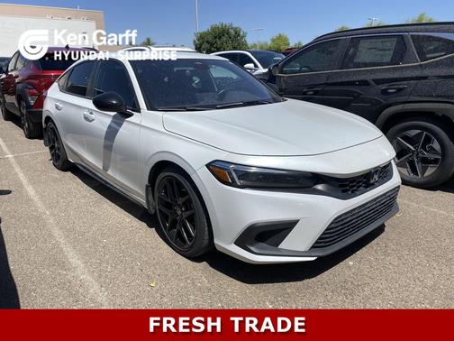 Platinum White 2023 Honda Civic Sport