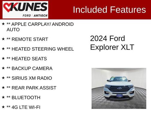 Oxford White 2024 Ford Explorer XLT