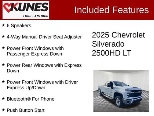 Summit White 2025 Chevrolet Silverado 2500 LT