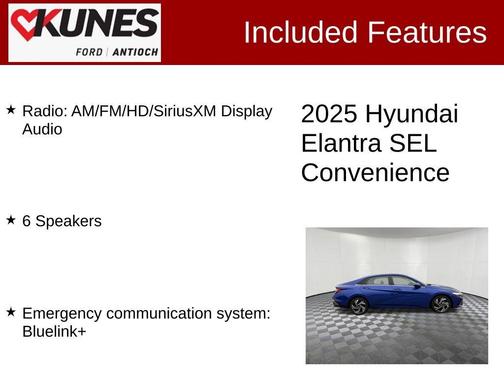 2025 Hyundai ELANTRA SEL Convenience