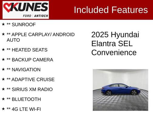 2025 Hyundai ELANTRA SEL Convenience