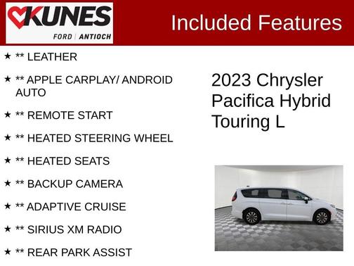 2023 Chrysler Pacifica Hybrid Touring L