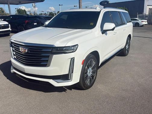 Crystal White Tri-Coat 2022 Cadillac Escalade ESV Premium Luxury Platinum