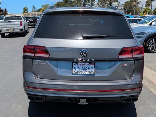 Platinum Gray Metallic 2022 Volkswagen Atlas 3.6 V6 SEL R-Line Black
