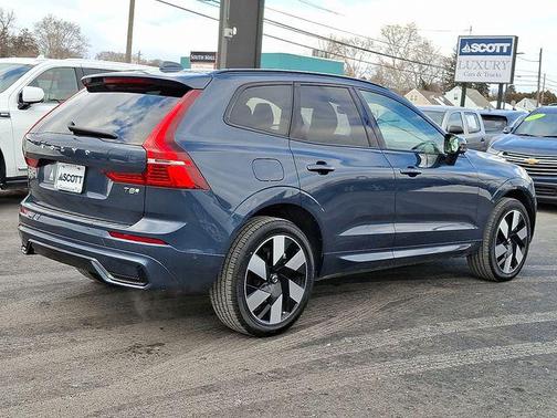 Denim Blue Metallic 2025 Volvo XC60 Plug-In Hybrid Plus, T8 AWD Electric/Gasoline, Dark
