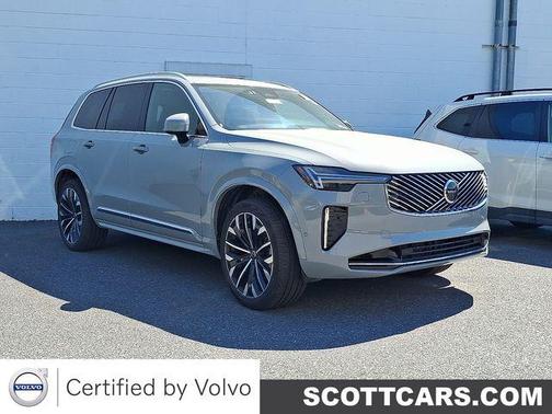 Vapour Grey Metallic 2026 Volvo XC90 Plus, B6 AWD Gas (mild hybrid), Gasoline, Bright, 7 Seats