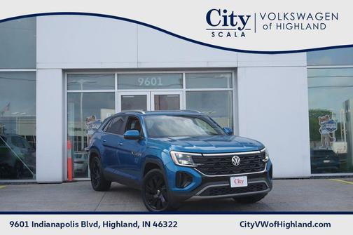 Blue Metallic 2024 Volkswagen Atlas Cross Sport 2.0T SE w/Technology 4MOTION