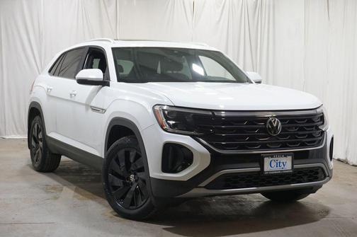 Pure White 2024 Volkswagen Atlas Cross Sport 2.0T SE w/Technology 4MOTION