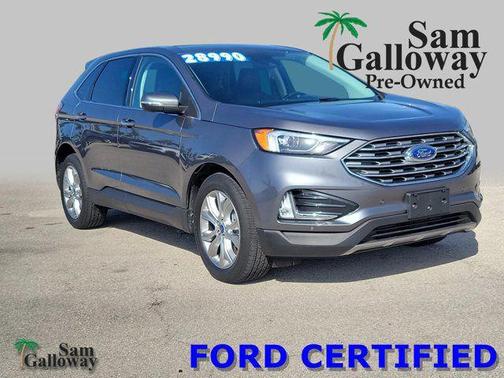 Gray Metallic 2022 Ford Edge Titanium