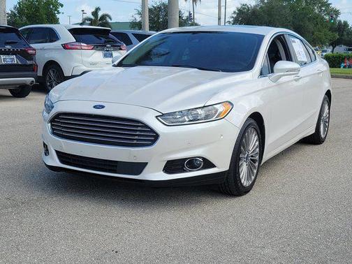 White Platinum Clearcoat Metallic 2015 Ford Fusion Titanium