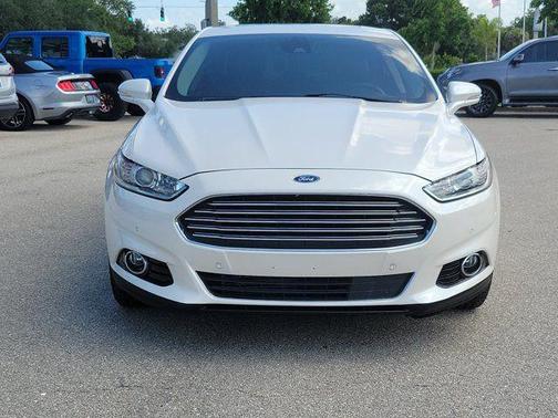 White Platinum Clearcoat Metallic 2015 Ford Fusion Titanium