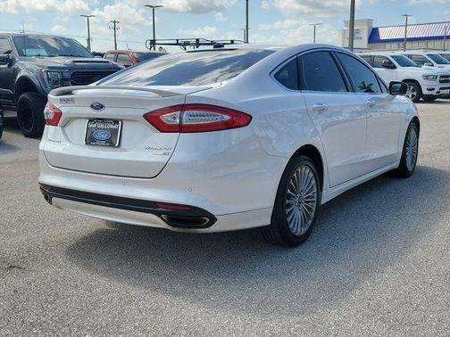 White Platinum Clearcoat Metallic 2015 Ford Fusion Titanium