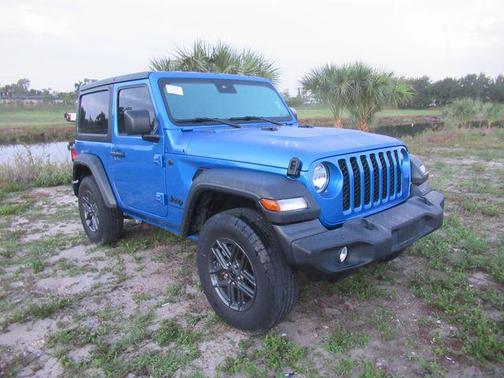 Hydro Blue Pearl Coat 2024 Jeep Wrangler Sport S