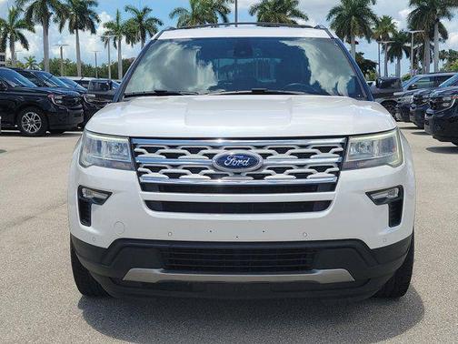 White Platinum Clearcoat Metallic 2018 Ford Explorer XLT