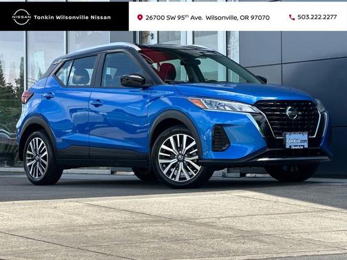 Electric Blue/Super Black 2021 Nissan Kicks SV