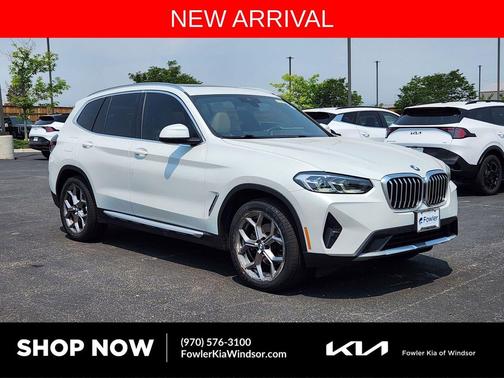 White Metallic 2022 BMW X3 xDrive30i